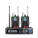 D Debra Audio PRO ER-102 UHF IEM Mono Wireless in Ear Monitor System with Monitoring Type for Stage, Band, Recording Studio,Guitar, Live Performance (Single Channel, 2 Bodypack)