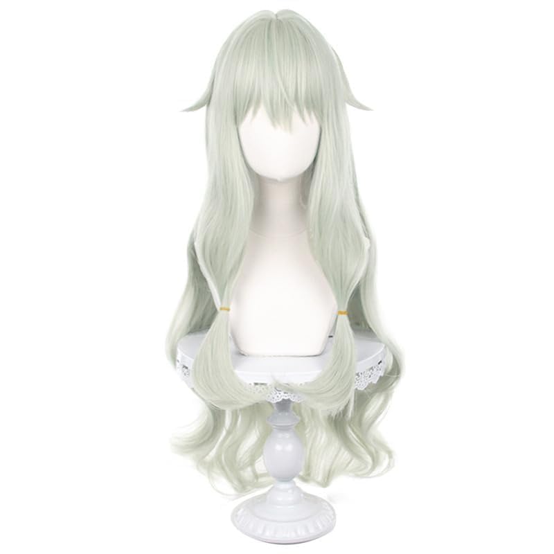 Light Green Long Cosplay Wig Halloween Costume Party Wig for Women