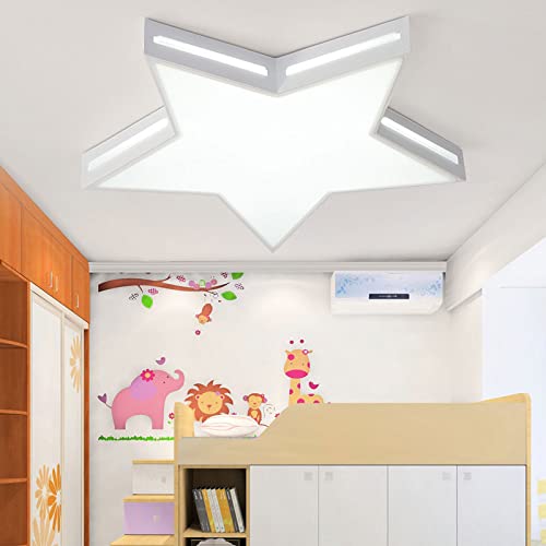 Lampe LED créative en forme d'étoile à cinq branches en acrylique blanc