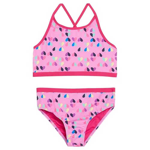 Lands' End Girls' Swim UPF 50+ Adjustable Strap Bikini Set, Bright Pink, Medium