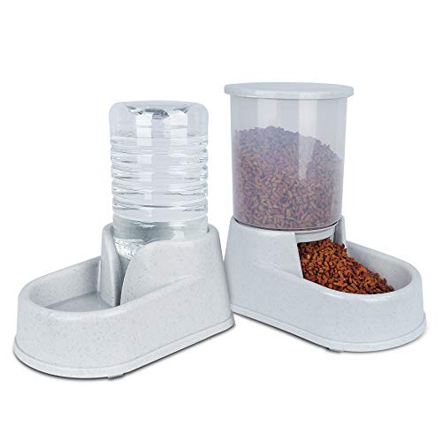 Noodoky Automatic Cat feeders and 2.5L Waterer, Auto Gravity Water and