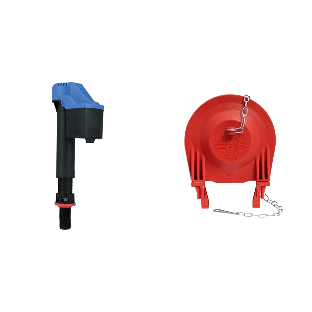 Korky Toilet Repair Bundle - Fill Valve, Flapper and Accessories