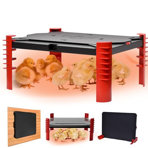 Shaledig 200W Chick Brooder Heater Plate, 2-in-1 Adjustable Radiant Brooder Plate for Chicks & Poultry, Smart Thermostat, 16"x12", Safe & Energy Saving, Ideal for Brooders & Small Chicken Coops