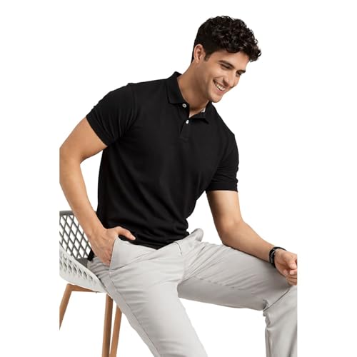 Image of Men's Premium Cotton Pique Polo T-Shirt, Classic Fit Short Sleeve Casual Summer Shirt, Soft & Breathable Fashion Polo