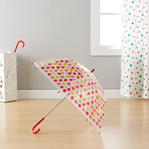 Amazon Basics Kids Clear Round Bubble Umbrella, 26.5 Inches, Dots #TOP5