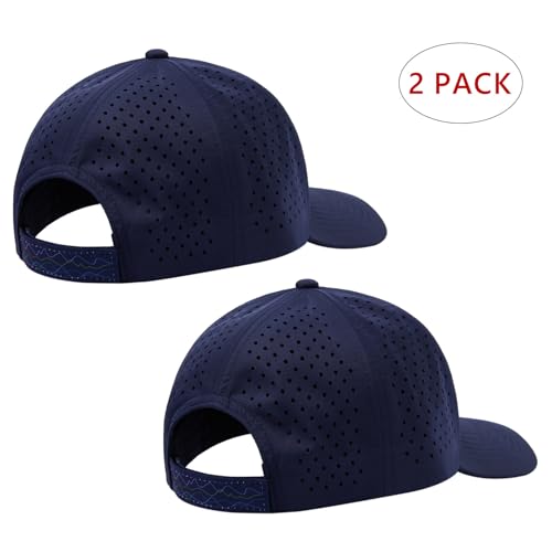 Image of UPF 50+ Performance Water Resistant Baseball Cap Lightweight Breathable Hat Golf Running Boat Hiking for Men Women