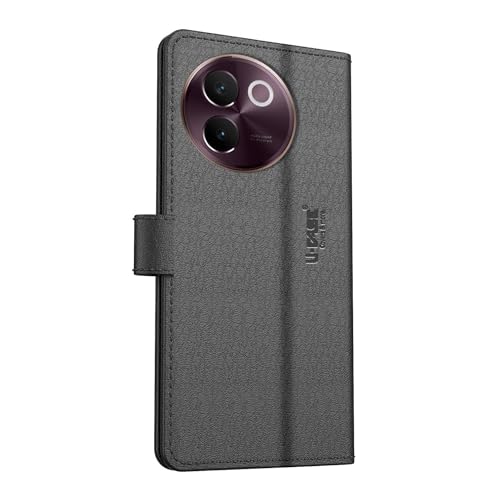 Image of U-Case Compatible with Vivo V30e 5G Flip Cover| Leather Finish | Inside Pockets & Inbuilt Stand | Shockproof Wallet Style Magnetic Closure Back Cover Case