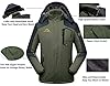 EKLENTSON Men's Outdoor Soft Shell Winter Waterproof Jackets Mountain Windproof Ski Military Warm Jacket Zipper Pocket Army Green,3XL #3