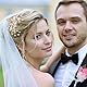 Brautschmuck, Etercycle Braut Kopfschmuck Hochzeit Haarspangen Kristall Haarnadeln Reben Blume Blatt Perle Haarschmuck für Braut - Gold