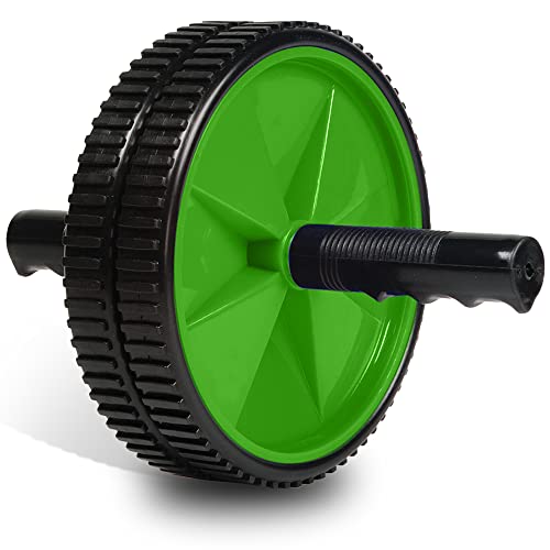 Everlast FIT Ab Wheel Roller – Dual Wheel Stability, Training Guide Included, Easy to Assemble, Slip-Resistant Handles, Great for Tightening Abs, Strengthening Core, Tone Upper Body