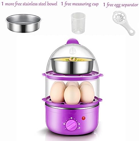 Multi-functional Egg Cooker,Egg Steamer Food Steamer with Timer for Cooking Healthy and Delicious Food