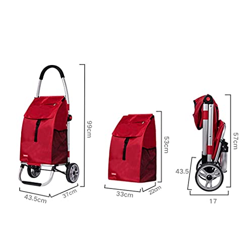 Z-SEAT Aluminiumlegierung Zusammenklappbarer Einkaufstrolley Tragbarer Haushaltstrolley 40L Große Kapazität Wasserdicht… – Bild 8