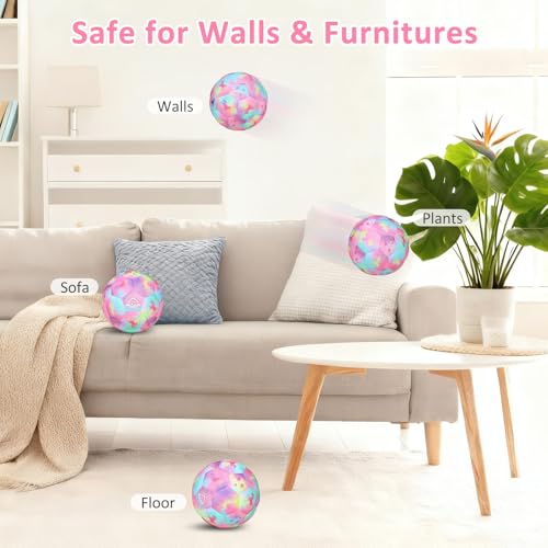Image of Indoor Soccer Ball Size 3 Silent Soccer Balls Gifts for Beginners, Soft Foam House Training Balls, Lightweight Soccerball with Pump for Home Practice