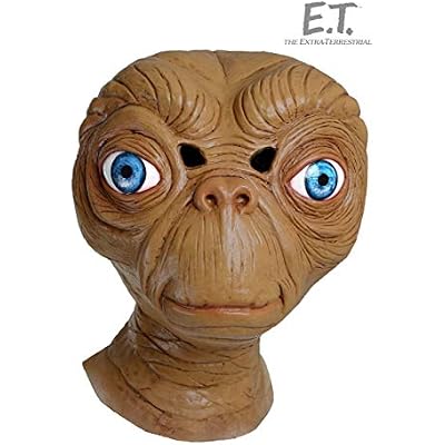 Fun Costumes Adult ET The Extra-Terrestrial Costume Mask - Officially Licensed ET Merch for Halloween Themed Events - Brown, Standard
