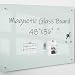 Magnetic Glass Dry-Erase Board,White Board Set Frameless - 35 1/2" X 47 1/4"(90 X 120cm) - Includes Board,Magnets,Marker and Pen Holder Eraser