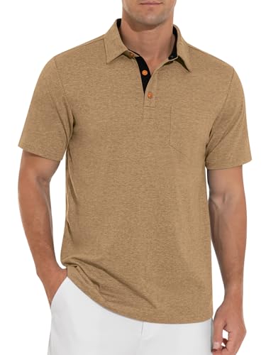 RQP Casual Polo Shirts for Men Short Sleeve Quick Dry Polo Shirts Collared T-Shirt2