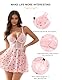 ohmydear Negligee Damen mit Push Up BH Sexy Babydoll Dessous für Frauen mit Bügel V-Ausschnitt Nachtwäsche Reizwäsche Spitze Nachthemd Polka-Dots Nachtkleid mit Panty