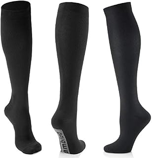 CAMBIVO Compression Socks for Women and Men 3 Pairs, Graduated Flight Socks Compression Stockings for Calf Support, Running,Travel, Cycling-Boost Stamina, Circulation & Recovery