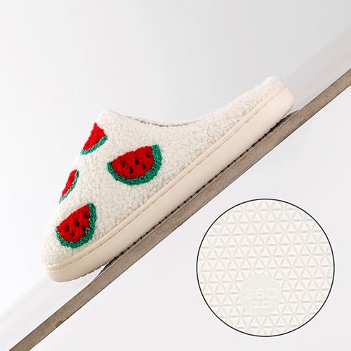 Image of Cherry Slippers for Women Men Fruit Shoes Cute Memory Foam Soft Winter Warm Indoor Outdoor Slippers