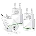 LUOATIP USB Ladegerät Stecker 2.1A 3-Pack Ladeadapter 2 Ports Netzteil Adapter Stromadapter Netzstecker Steckdose Ladestecker kompatibel für Phone 11 XR X XS Max 8 7 6 6S Plus 5S, Samsung, Handy
