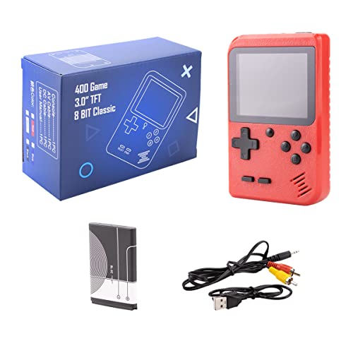 Mini Handheld Game Console For Kids With 400 Classic Retro Games, 1020Mah Rechargeable Battery, 2.8 Inch Screen, Birthday Game Toy For Boy Girl (Red) #TOP4