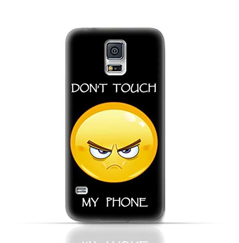 AMC Compatible with Samsung Galaxy S5 TPU Silicone Case with with Dont Touch My Phone 1 Design