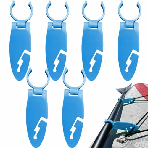 Pekoluta Paddelboard Flossen Clips, 6 Stück Paddelboard Flossenhalter, Verstellbare Klemmhalterung Für Stand Up Paddle Boards, Wassersportzubehör Für Kinder, Jugendliche & Erwachsene