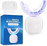Luz LED para blanquear los dientes, kit de blanqueamiento dental, blanqueamiento dental TOWODE con función de temporización, 32 LED de luz roja y azul lámpara de blanqueamiento dental con funda de