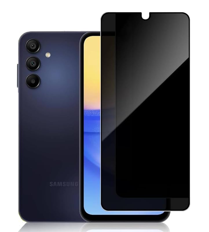 Image of 9H Tempered Glass For Samsung Galaxy F16 /A16 /M16 5G Privacy Screen Protector /Military Grade Shatterproof /Longest Durable /Private Glass [Black]