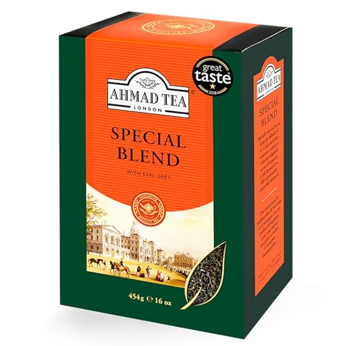 Ahmad Tea Black Tea, Special Blend Loose Leaf, Caddy 454g - Caffeinated & Sugar-Free