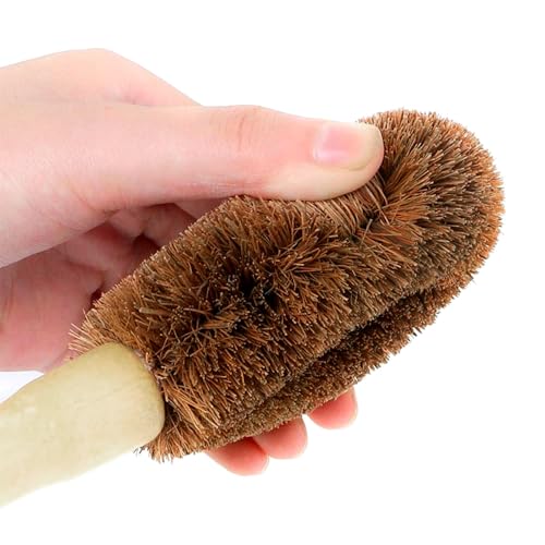 Image of 4 PCS Coconut Coir Dish Brush Household Cleaning