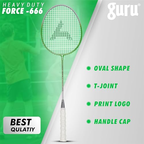 Image of GURU Force-666 Badminton Racket Pack of 1 for Men, Women Boys & Girls with Cover