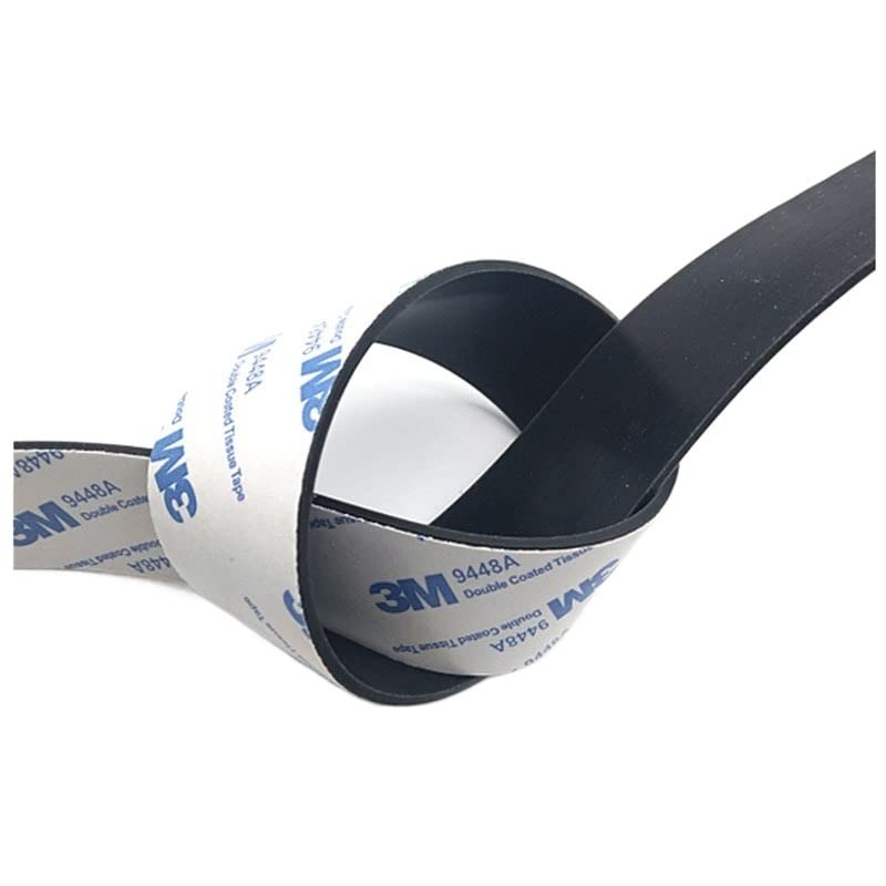 1PC 300mm Length Black Silicone Rubber Strip Self Adhesive Seal Gasket Anti-skid Shock Absorption High Temperature Resistant Sealing Strip(300x10x1.5(1Pc))