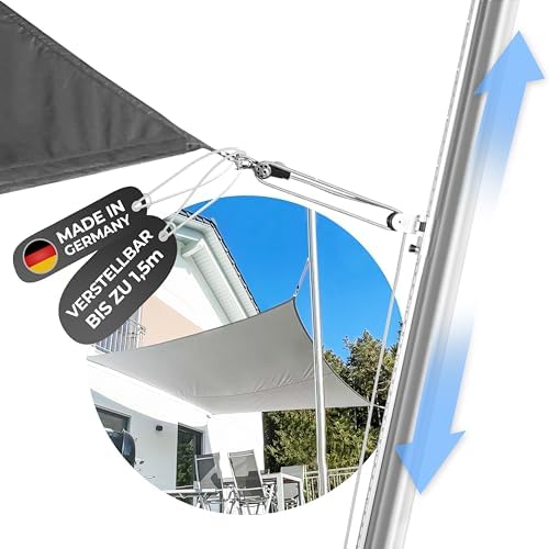 Amazon.de Toldoro 3m Sonnensegelmast höhenverstellbar mit Bodenhülse