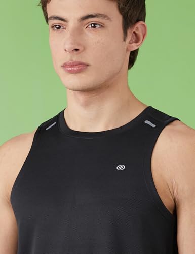 Image of Amazon Brand - Symbol Men's Polyester Color Block Active Regular Fit Sports | Round Neck | Sleeveless T-Shirt