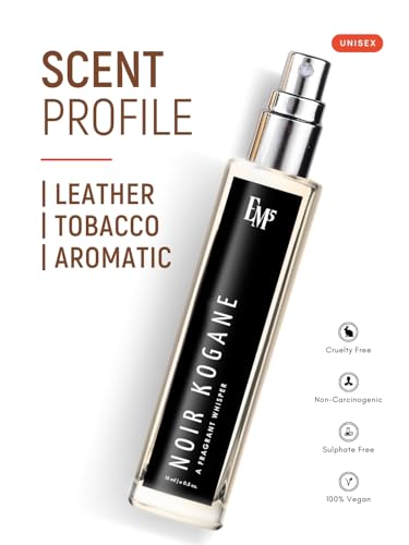 Image of EM5 Noir Kogane Unisex Perfume | Eau de Parfum Spray for Men & Women | Leather Tobacco Warm & Spicy | Luxury Gift for Him /Her | 15 ml