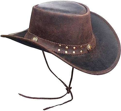 BRANDSLOCK Cowboy Hat for Men Women Lightweight Handcrafted Western Shapeable Wide Brim Durable Cowgirl Outback Hat