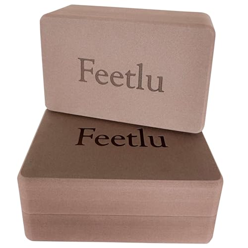Feetlu ヨガブロック 2個セット 高密度/硬い 2サイズ 23 x 15 x 10cm (400g±5% x 2)の商品画像（Amazon）