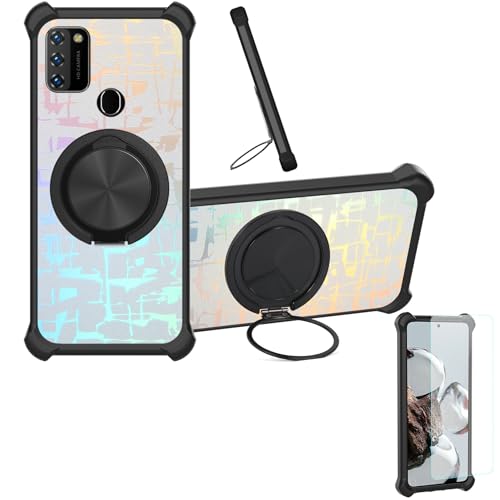 Coque Compatible pour Epik One Mio Pro X655 Coque Étui Phone Case Cover[avec Trempé 9H Protection D'écran][Soporte de anillo de 360°, magnético] CX-27-HEI