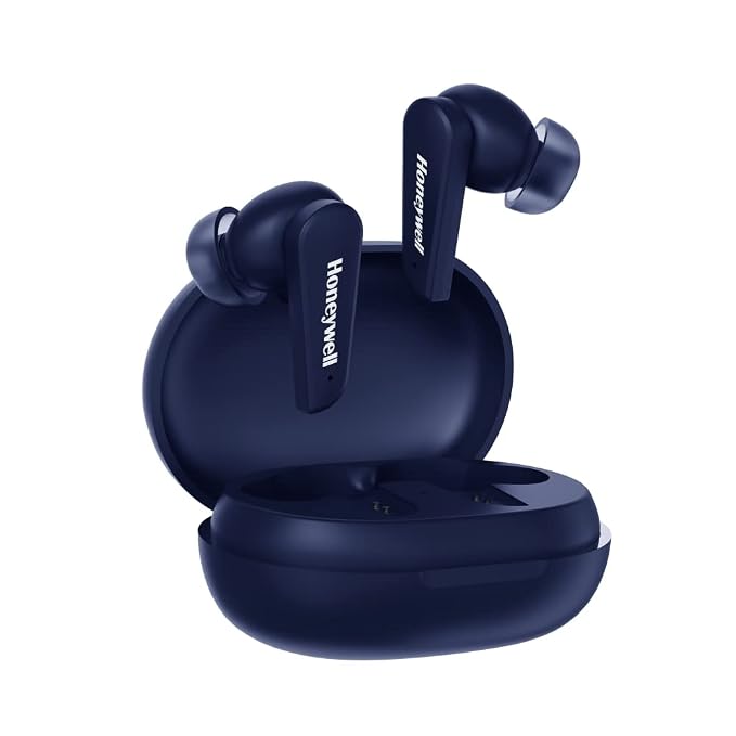 Honeywell Trueno U5000 Truly Wireless ANC Earbuds, Bluetooth V5.0, 16 hrs non-stop music in 1 hr of charge, Noise cancelling with ANC, High Bass, 260mAh Battery, IPX4 Water Resistance, Voice Assistant