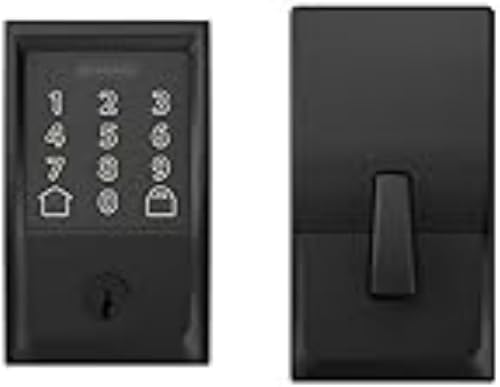 Miniatura 3 de Schlage Encode Wi-Fi Smart Lock con juego de entrada Century para puerta delantera, color negro mate