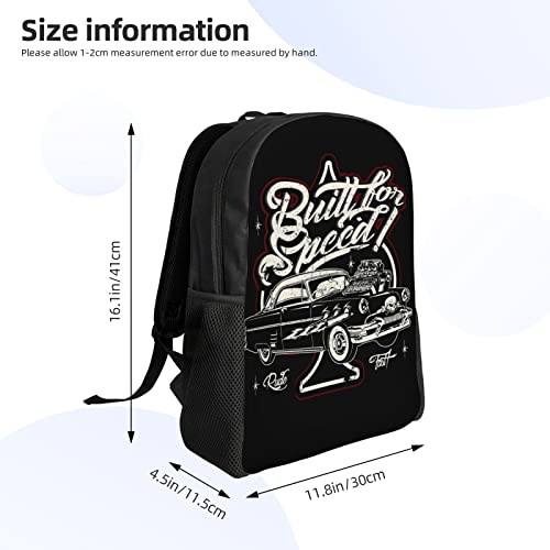 MENRIAOV Cartoon Retro Hot Rod Car Unisex Backpack Graphics Printed Bags Casual Lightweight Daypack Travel Computer Backpacks For 15 Inch Laptop4