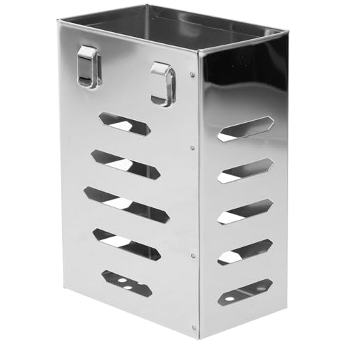 BIUDECO Organizador de Palillos y Cubiertos de Acero Inoxidable 201 Brillo, Soporte de Pared para Utensilios Escurridor, Porta Cucharas y Porta Cubiertos para Cocina, Ahorro de Espacio,