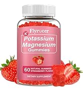 Potassium Magnesium Gummies for Men &amp; Women, Potassium Magnesium Supplement for Leg Cramps, Muscl...