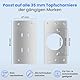 LIVING-TEC ® Scharniere Reperaturplatte 4er Set – Scharnier Reperaturset mit 4 Stahl-Platten und 48 Schrauben – Kein Bohren nötig – Hochwertige Schrank-Scharniere Reparaturplatte für Topscharniere