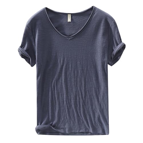 T-shirt homme col en V ajusté confortable et montre numérique