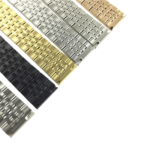 Bracelet de montre pour Tissot T41 métal solide acier brossé fermoir - 7