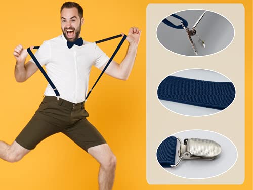 Image of Dibi Suspenders for Men - Adjustable X back Suspender with 4 Strong Clips