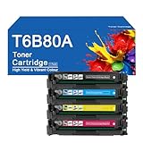 Cartuccia toner a 4 colori ad alta capacità T6B80A compatibile con HP T6B80A/T6B81A/T6B82A sostitutiva per HP Color LaserJet Pro M280nw M281fdn M281fdw,T6B80A-4 Color