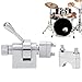 Throw‑Off Snare Drum Strainer Silver Metal with Filter Head Mounting Screws Percussion Instrument Accessories Zinc Alloy